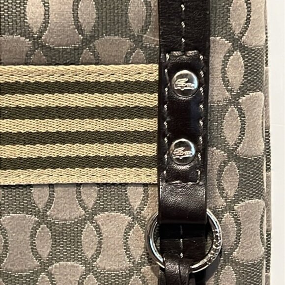 Lacoste Monogram Leather Strap and Trim Crossbody - Picture 3 of 15